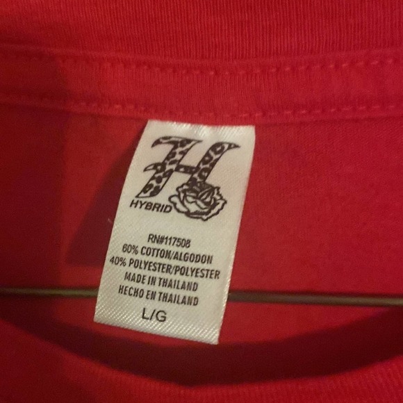 hybrid red size L tee - Picture 2 of 3